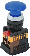 Кнопка IEK AELA-22 d22мм 240В 1з+1р синий