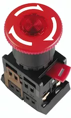 Кнопка IEK ANE-22 d22мм 240В 1з+1р с фикс крас