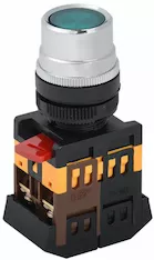 Кнопка IEK ABLF-22 d22мм 240В 1з+1р зеленый