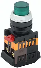 Кнопка IEK ABLFP-22 d22мм 240В 1з+1р зеленый