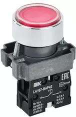 Кнопка IEK LA167-BAF42 d=22мм 1р красная