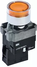 Кнопка IEK LA167-BW3571 d=22мм RC 1з с подсвет. желтая