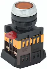 Кнопка IEK ABLFS-22 d22мм 240В 1з+1р желтый