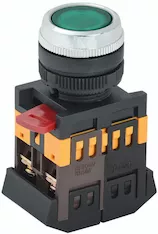 Кнопка IEK ABLFS-22 d22мм 240В 1з+1р зеленый