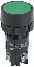 Кнопка IEK SВ-7 зеленая 1з+1р d22мм/240В