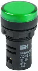 Лампа IEK AD22DS d22мм 24В AC/DC зеленый