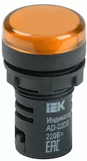 Лампа IEK AD22DS d22мм 230В желтый