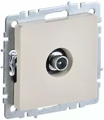 Розетка TV проходная IEK BRITE РТВ10-0-БрКр BR-A10-P-K10