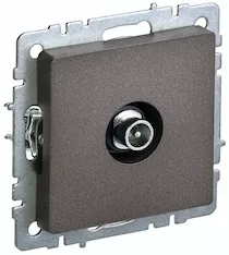 Розетка TV проходная IEK BRITE РТВ10-0-БрТБ BR-A10-P-K45