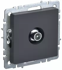 Розетка TV проходная IEK BRITE РТВ10-0-БрГ BR-A10-P-K53