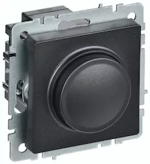 Светорегулятор поворотно-нажимной IEK BRITE 600Вт СС10-1-0-БрЧ BR-D20-0600-K02