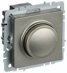 Светорегулятор поворотно-нажимной IEK BRITE 600Вт СС10-1-0-БрШ BR-D20-0600-K37