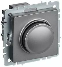 Светорегулятор поворотно-нажимной IEK BRITE 600Вт СС10-1-0-БрС BR-D20-0600-K46