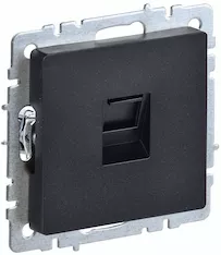 Розетка компьютерная IEK RJ45 кат.5E РК10-БрЧ BR-K10-1-K02