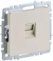 Розетка компьютерная IEK RJ45 кат.5E РК10-БрКр BR-K10-1-K10