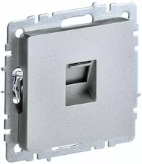 Розетка компьютерная IEK RJ45 кат.5E РК10-БрА BR-K10-1-K47