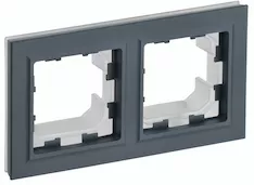 Рамка 2-местная IEK BRITE IP44 РУ-2-БрГ-44 BR-M22-44-K53