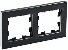 Рамка 2 -местная IEK BRITE РУ-2-1-БрЧ BR-M22-M-K02