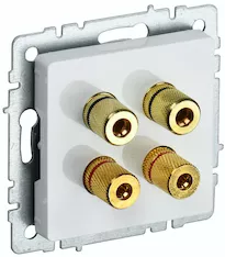 Аудиорозетка 4-местная IEK РА10-БрБ BR-S40-K01