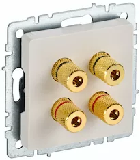 Аудиорозетка 4-местная IEK РА10-БрКр BR-S40-K10