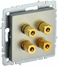 Аудиорозетка 4-местная IEK РА10-БрШ BR-S40-K37
