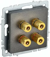 Аудиорозетка 4-местная IEK РА10-БрТБ BR-S40-K45