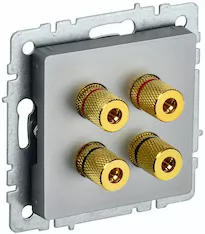 Аудиорозетка 4-местная IEK РА10-БрС BR-S40-K46