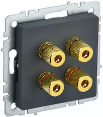 Аудиорозетка 4-местная IEK РА10-БрГ BR-S40-K53