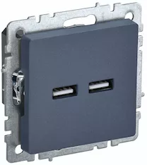 Розетка IEK BRITE USB A+A 5В 3,1А РЮ10-1-БрМ BR-U21-D31-K35