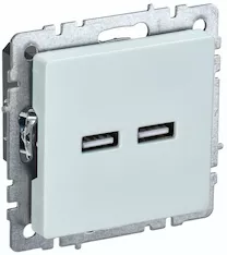 Розетка IEK BRITE USB A+A 5В 3,1А РЮ10-1-БрЖ BR-U21-D31-K36