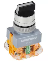 Переключатель D7-20X3 на 3 положения 1NC+1NO черный GENERICA BSW50-20X3-3-21-3-K02-G