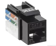 Модуль Keystone Jack кат.6 UTP 110 IDC 90град чёрный ITK CS1-1C06U-11-09