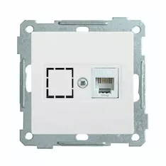 Розетка компьютерная IEK РК10-1-Б RJ45 Cat5e BOLERO EKB15-01-K01