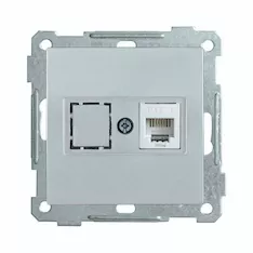 Розетка телефонная IEK РТ12-1-Б RJ12 BOLERO ETB10-K23