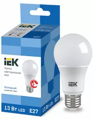 Лампа груша IEK LED A60 13Вт 230В 6500К E27 LLE-A60-13-230-65-E27