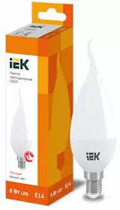 Лампа свеча IEK LED CB35 5Вт 230В 3000К E14