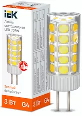 Лампа капсула IEK LED CORN 3Вт 12В 3000К G4
