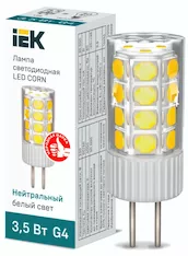 Лампа капсула IEK LED CORN 3,5Вт 230В 4000К G4