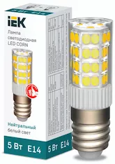 Лампа капсула IEK LED CORN 5Вт 230В 4000К E14