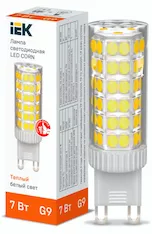 Лампа капсула IEK LED CORN 7Вт 230В 3000К G9