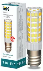 Лампа капсула IEK LED CORN 7Вт 230В 4000К E14