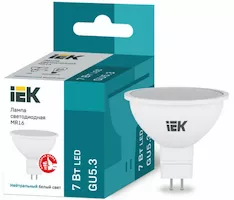 Лампа IEK LED MR16 7Вт 230В 4000К GU5.3