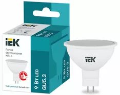 Лампа IEK LED MR16 9Вт 230В 4000К GU5.3