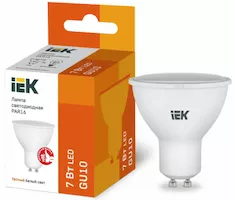 Лампа IEK LED PAR16 7Вт 230В 3000К GU10