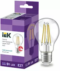 Лампа груша IEK LED A60 11Вт 230В 4000К E27