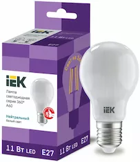 Лампа груша IEK LED A60 11Вт 230В 4000К E27