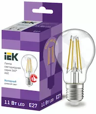Лампа груша IEK LED A60 11Вт 230В 6500К E27 LLF-A60-11-230-65-E27-CL