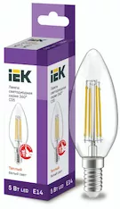 Лампа свеча IEK LED C35 5Вт 230В 3000К E14