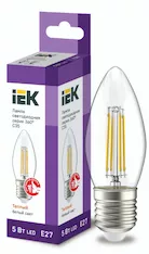 Лампа свеча IEK LED C35 5Вт 230В 3000К E27