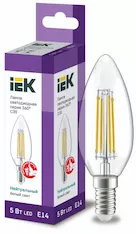 Лампа свеча IEK LED C35 5Вт 230В 4000К E14